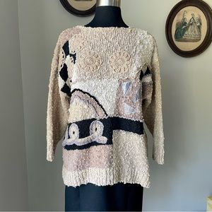 VINTAGE 1980s Funky Oversized Sweater - Bonnie and Bill by Holly